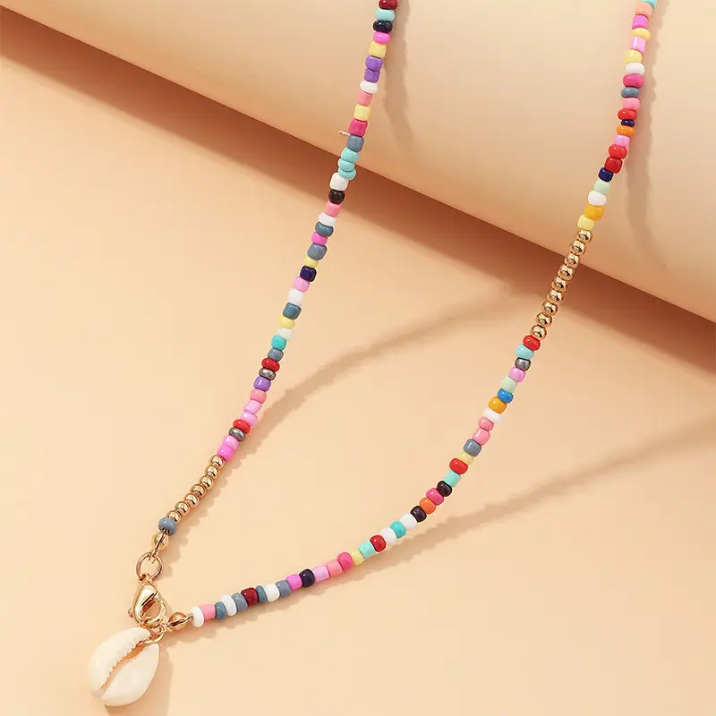 European American Cross-Country Colorful Rice Beads Necklace - Image 3