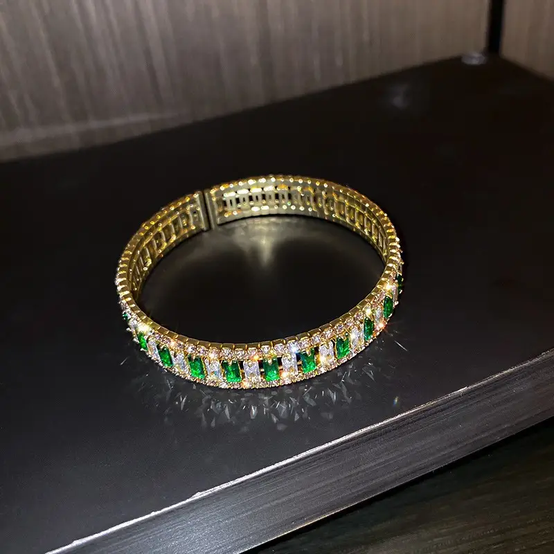 Korean Ultra-Flash Zircon Letter Buckle Bracelet