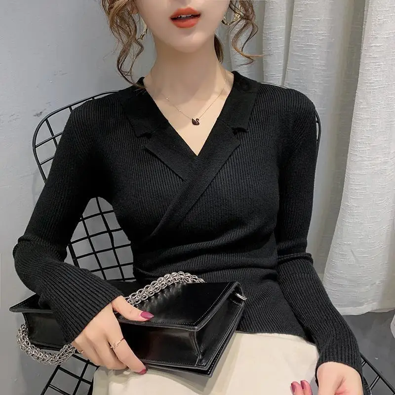 Women Slim Fit Knit Sweater Collar Base 2026 - Image 3