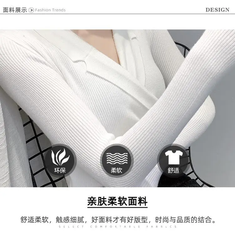 Women Slim Fit Knit Sweater Collar Base 2026 — feature 36