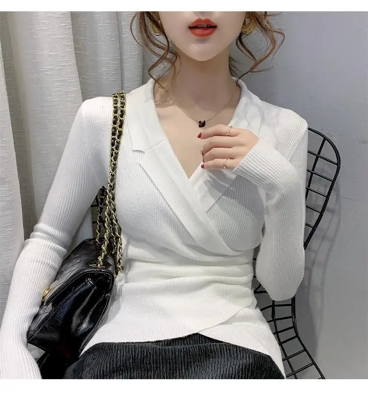 Women Slim Fit Knit Sweater Collar Base 2026 — feature 52