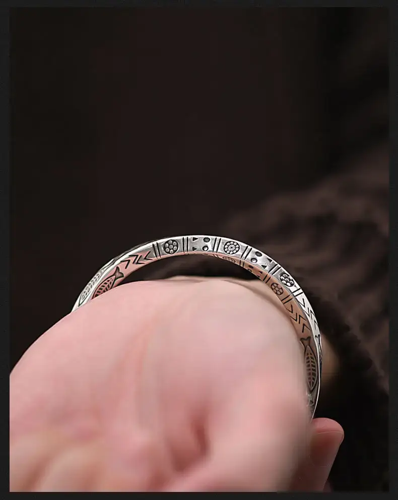 Totem Bracelet Silver Plated 999 Men Women - Image 6