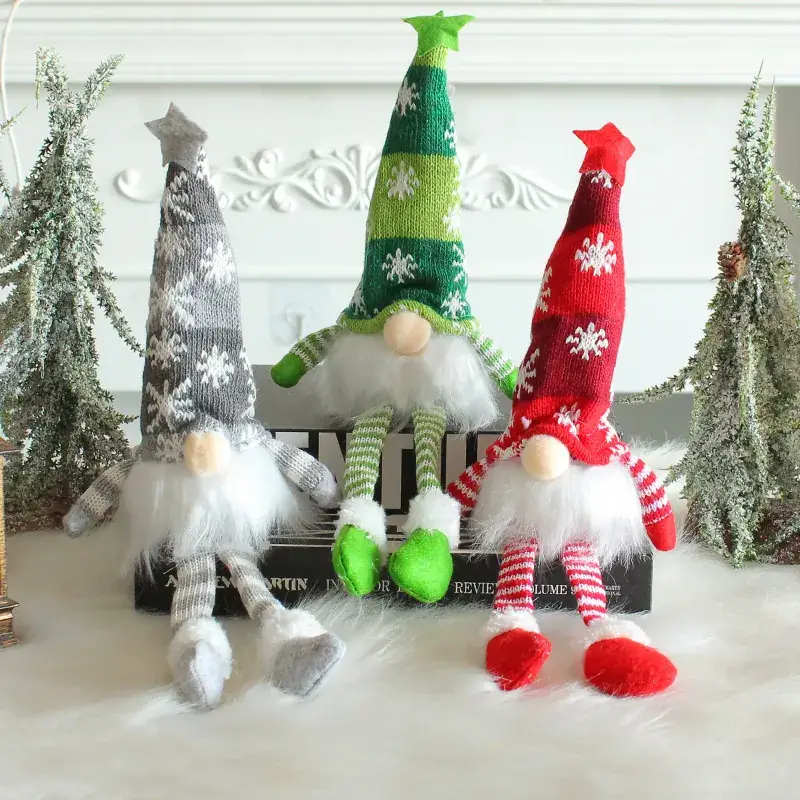 Red Knitted Gnome Christmas Ornament 32g - Image 9