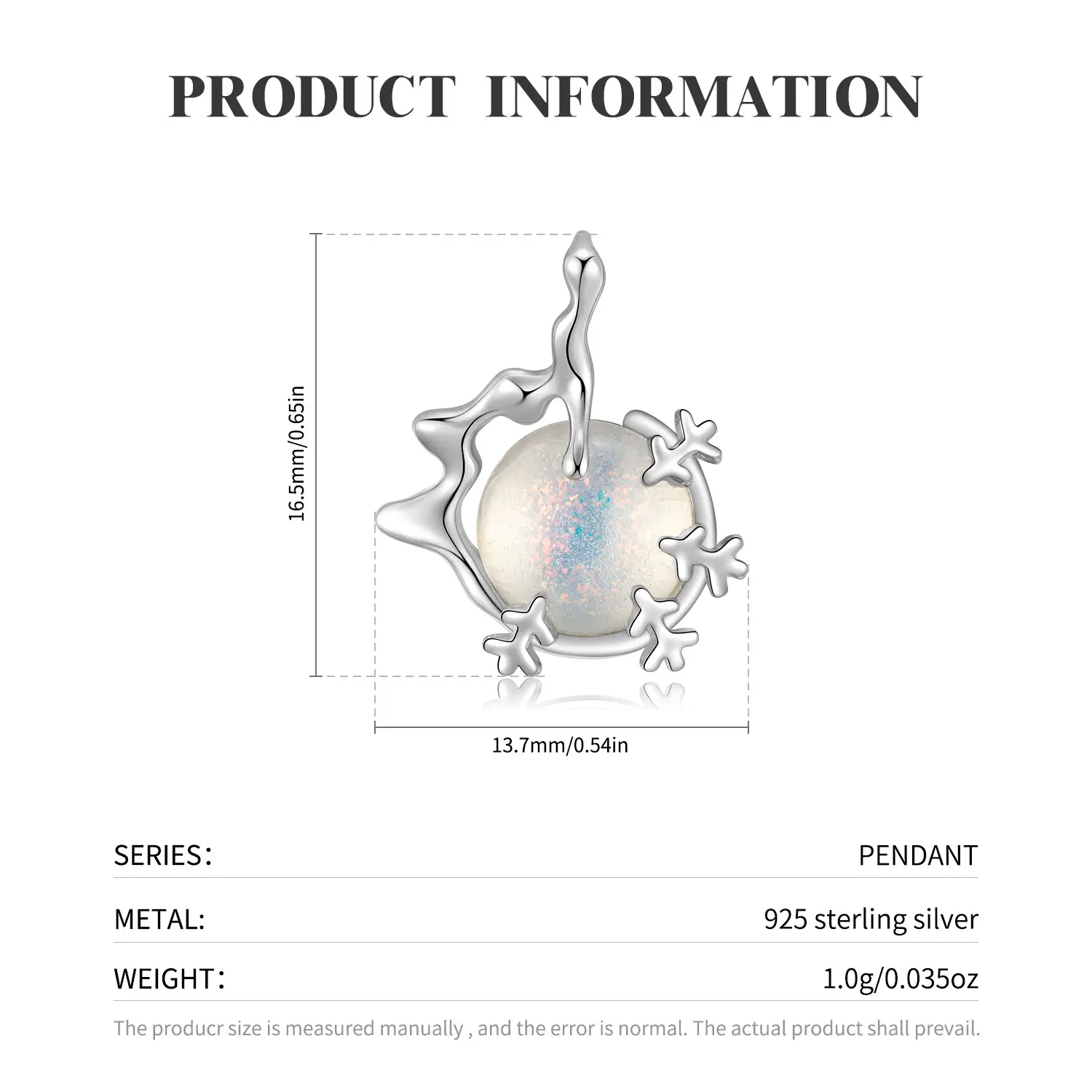 Snowflake Star Necklace for Women Silver 925 Sterling - Image 5
