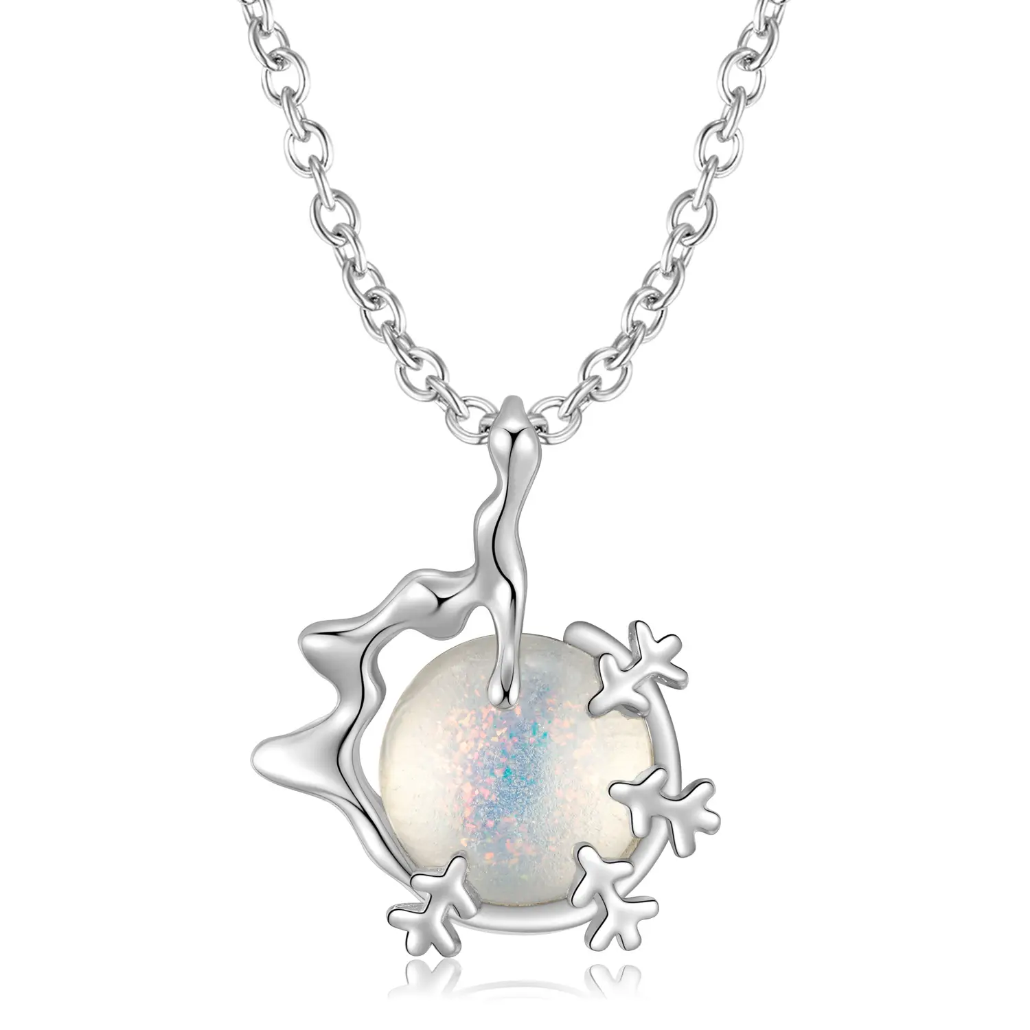 Snowflake Star Necklace for Women Silver 925 Sterling - Image 6
