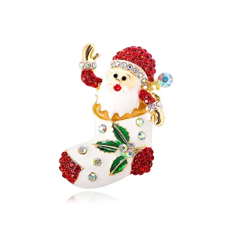 Christmas Red Deer Brooch with Red Glasses - Image 2