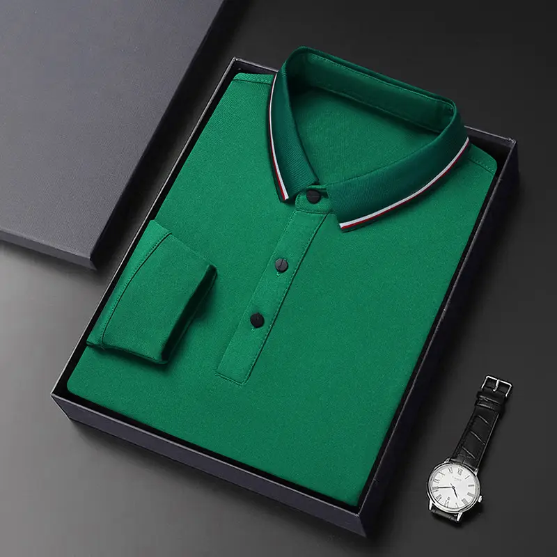 Men's Grey Polo Shirt with Watch Set - Image 4