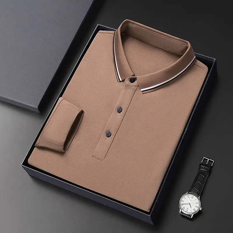 Men's Grey Polo Shirt with Watch Set - Image 5