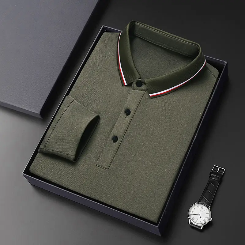 Men's Grey Polo Shirt with Watch Set - Image 6