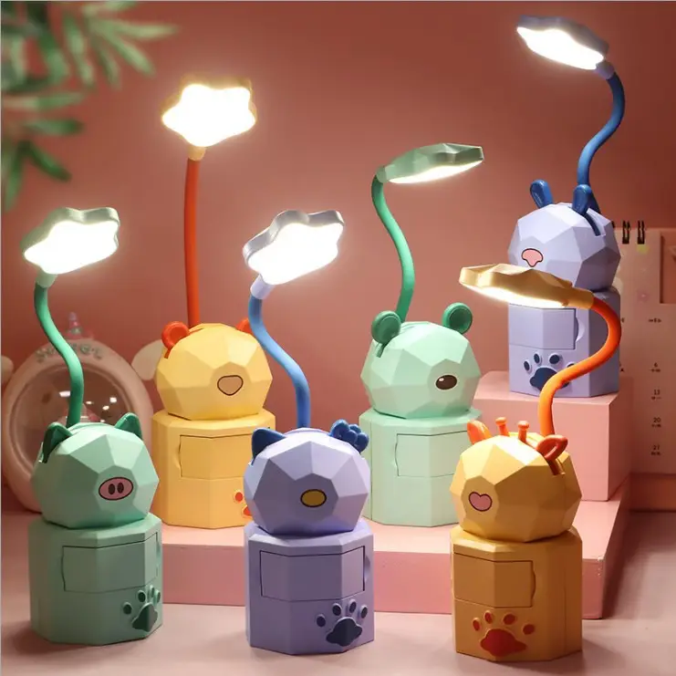 Rechargeable Cute Desk Lamp Set for Students & Gifting