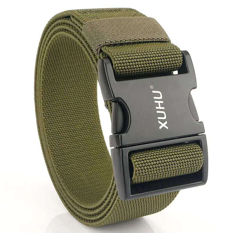 Men's Tan Tactical Aluminum Buckle Belt Quick Release - Image 2