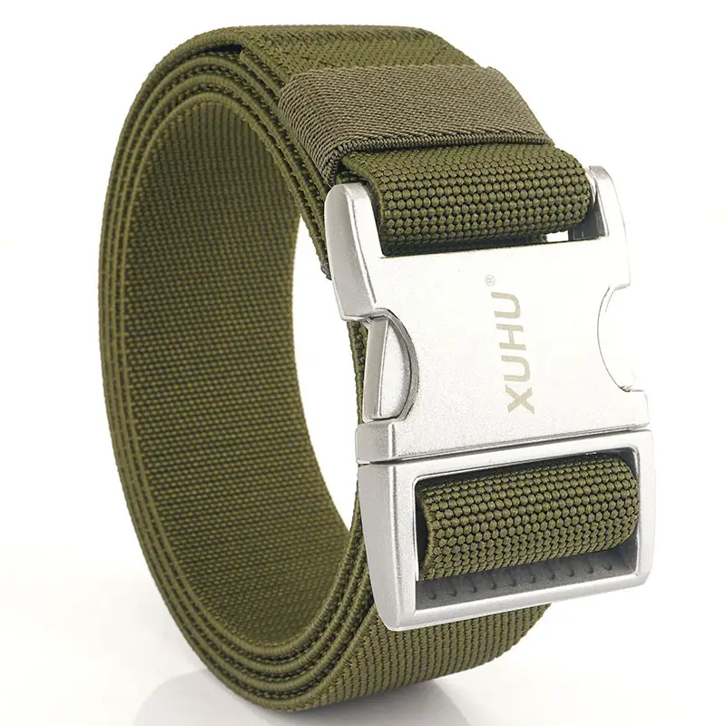 Men's Tan Tactical Aluminum Buckle Belt Quick Release - Image 7