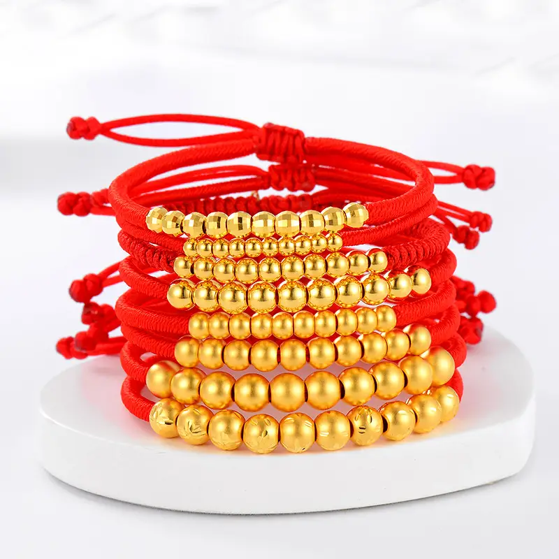 999 Gold Beads 3D Hard Gold Tie Transfer Beads 24k Copper - Image 6