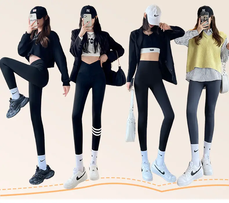 Women's 2025 Navy Slim Fit Shark Pants Butt Lifting — feature 17