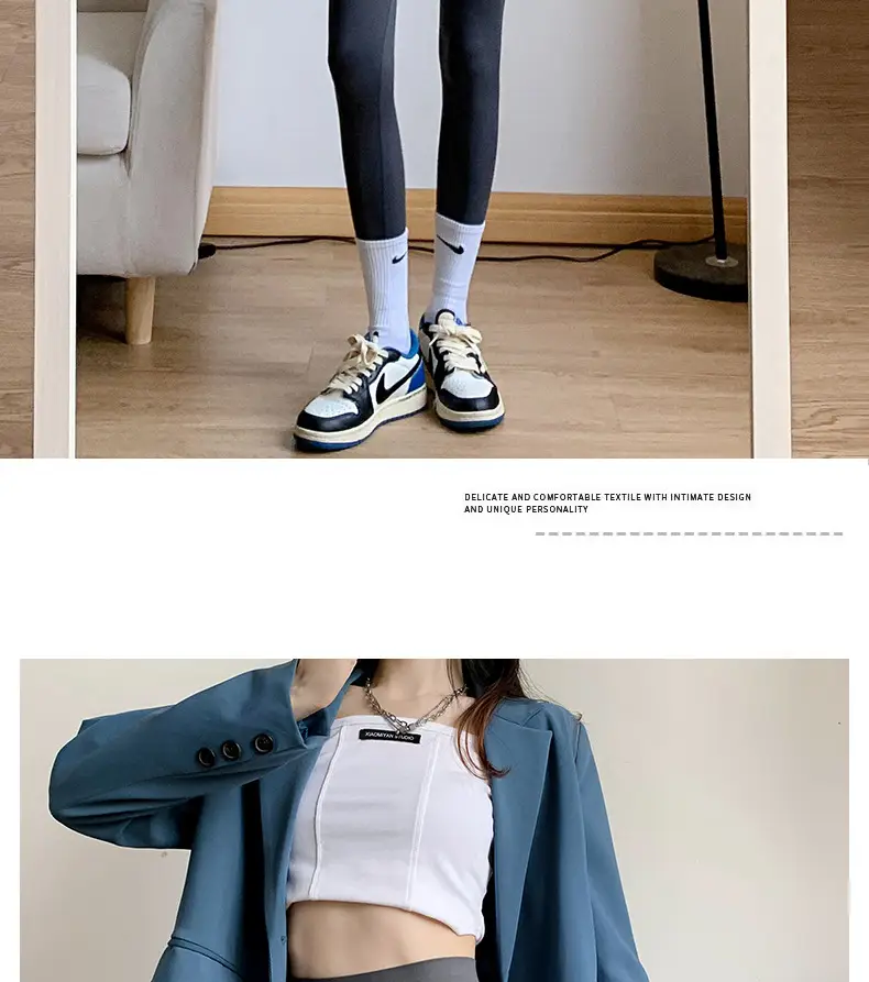 Women's 2025 Navy Slim Fit Shark Pants Butt Lifting — feature 25