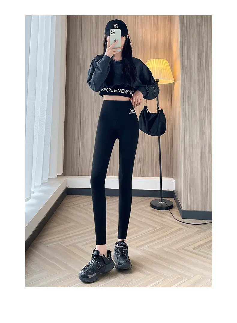 Women's 2025 Navy Slim Fit Shark Pants Butt Lifting — feature 29