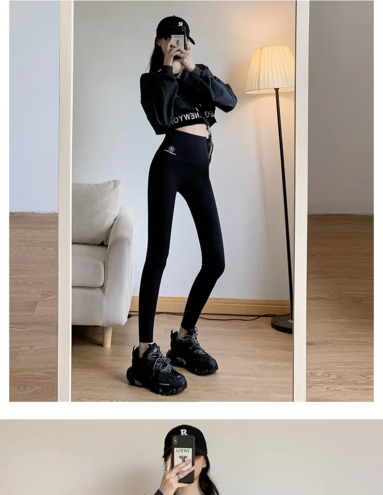 Women's 2025 Navy Slim Fit Shark Pants Butt Lifting — feature 31