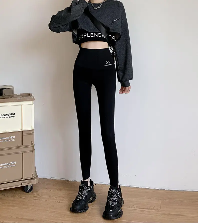 Women's 2025 Navy Slim Fit Shark Pants Butt Lifting — feature 32