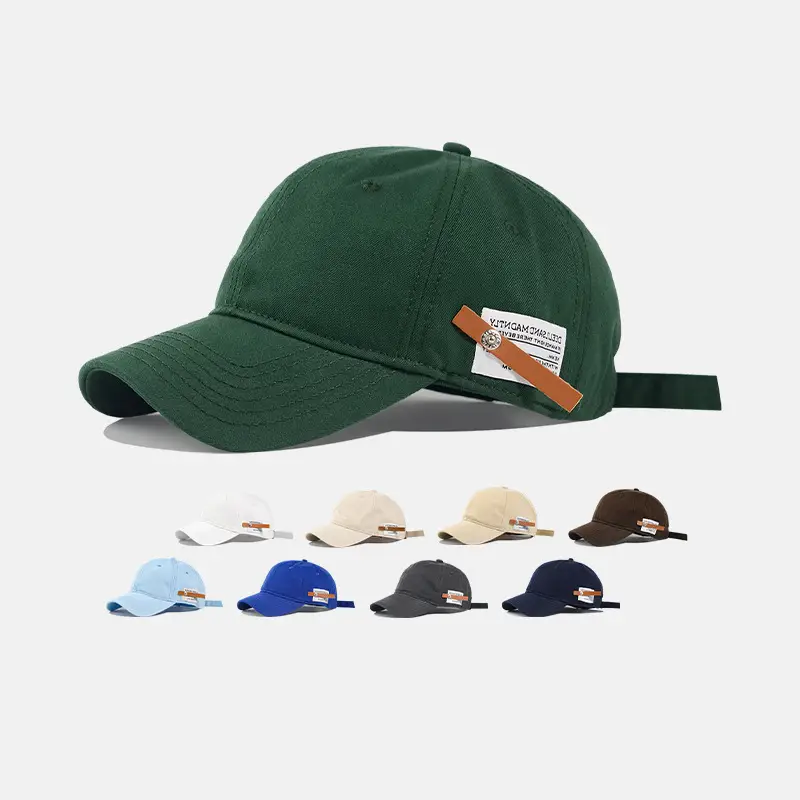 Classic Beige Baseball Cap for Men Women Vintage Sunshade Label - Image 12