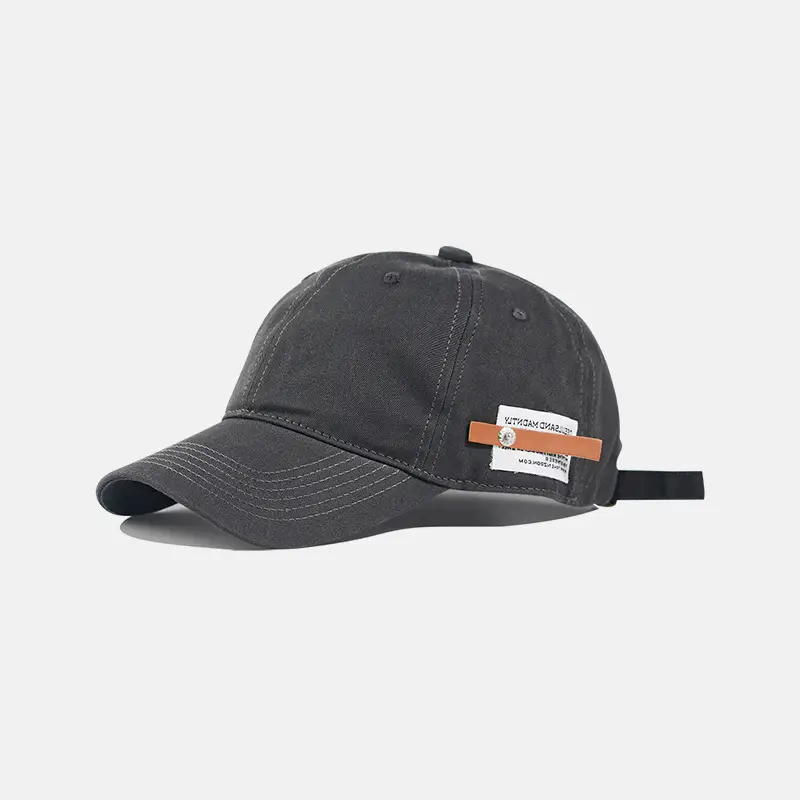 Classic Beige Baseball Cap for Men Women Vintage Sunshade Label - Image 4