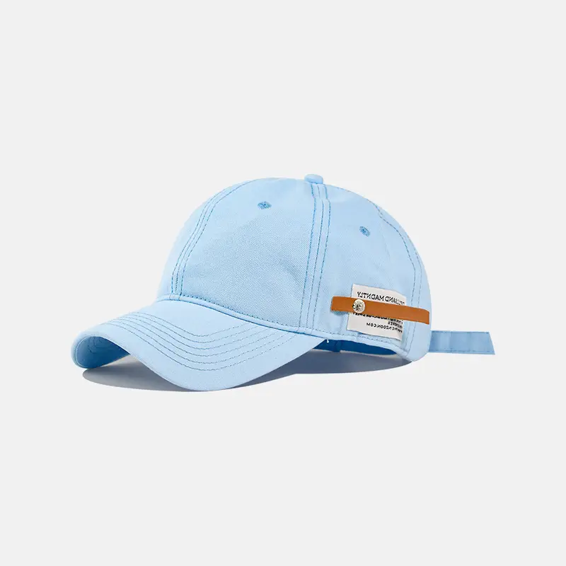 Classic Beige Baseball Cap for Men Women Vintage Sunshade Label - Image 5