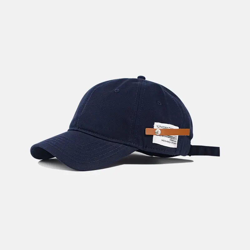Classic Beige Baseball Cap for Men Women Vintage Sunshade Label - Image 7