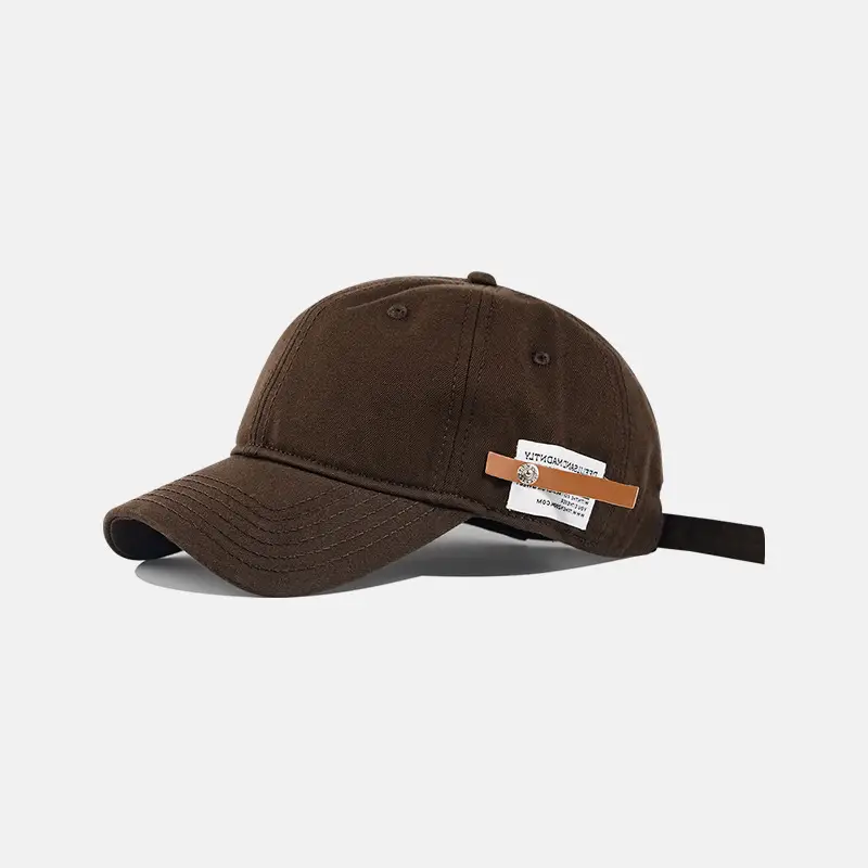 Classic Beige Baseball Cap for Men Women Vintage Sunshade Label - Image 9