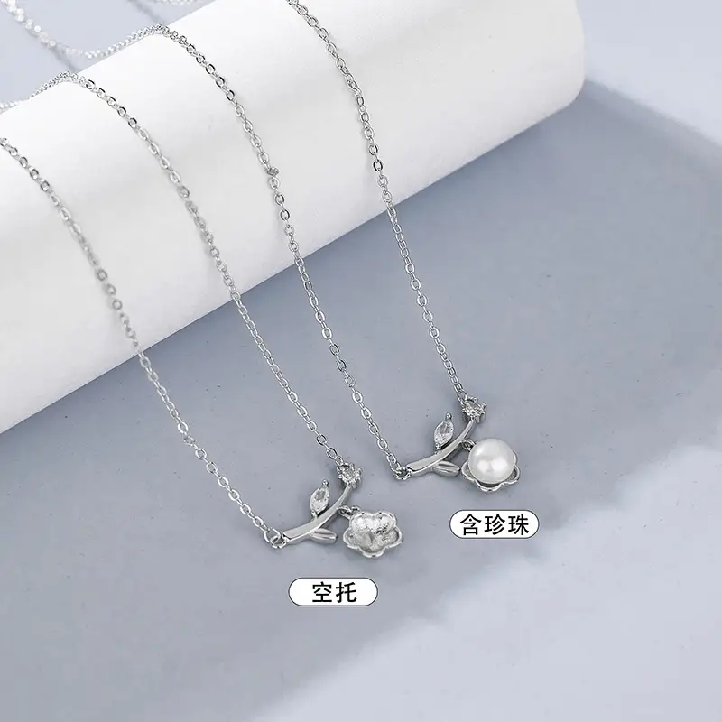 2022 Pearl Leaf Petals Necklace for Women - Image 4