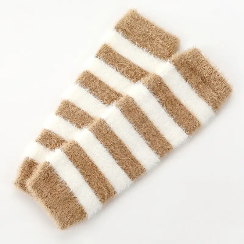Autumn Baby Knee Protector Thick Velvet Striped