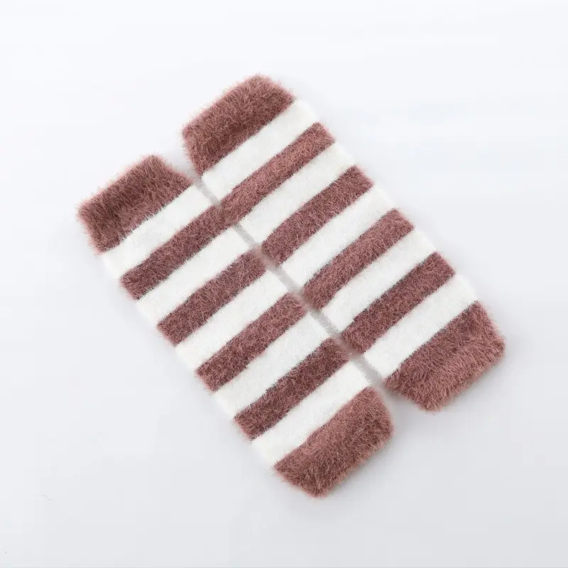 Autumn Baby Knee Protector Thick Velvet Striped
