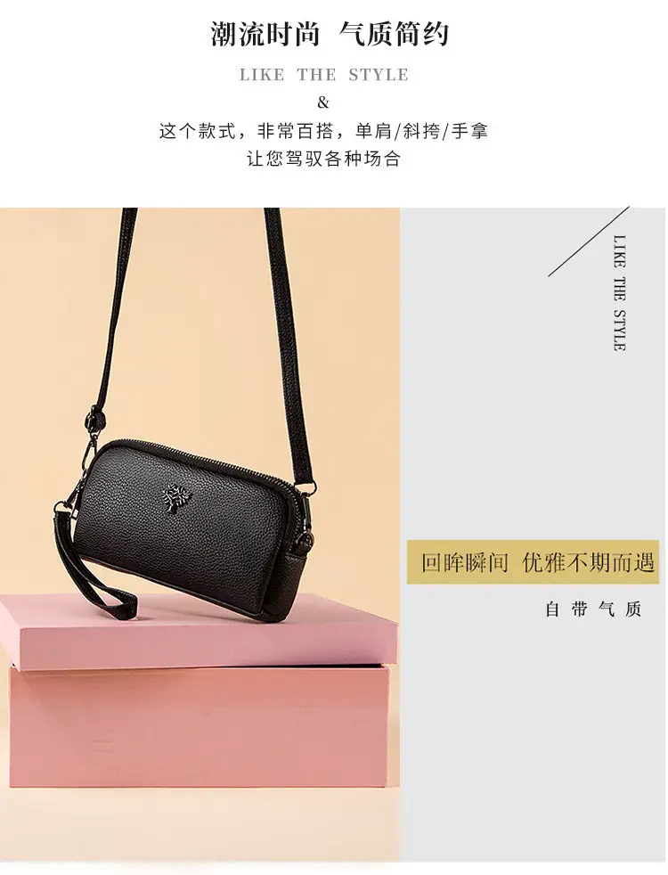 Women's Black Crossbody Shoulder Bag Small Korean Style โ feature 3