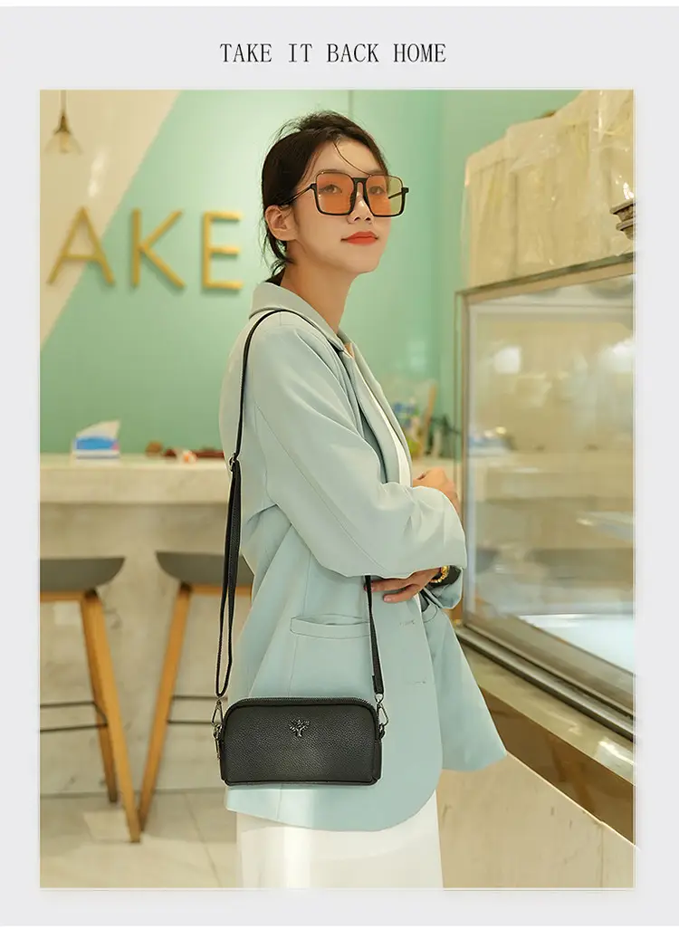 Women's Black Crossbody Shoulder Bag Small Korean Style โ feature 7