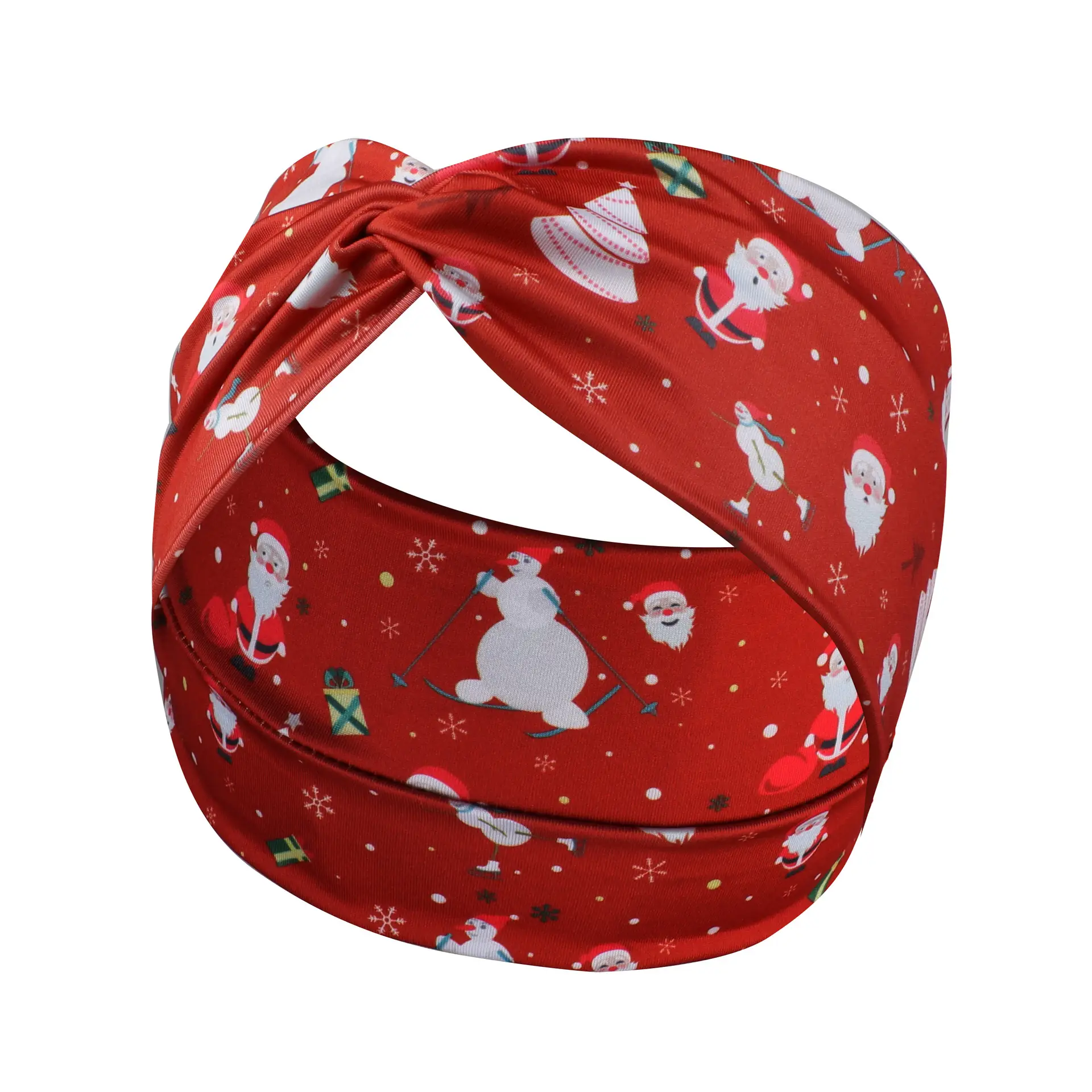 Christmas Cross Stitch Hair Band with Santa & Candles