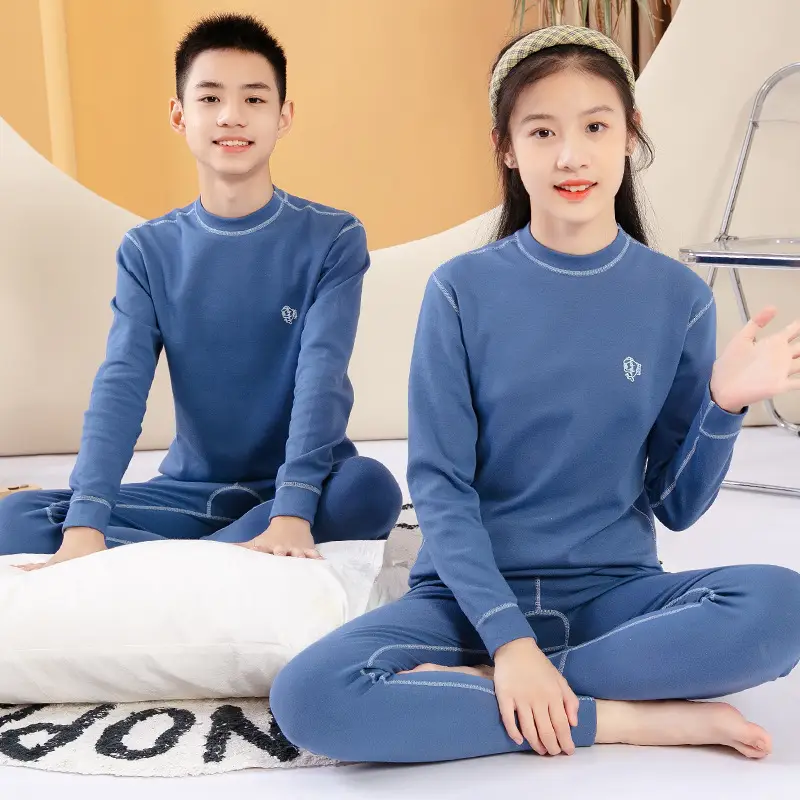 Autumn Winter Boys Girls Gray Sweatpants Set - Image 12