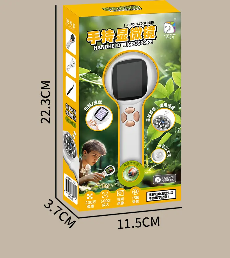 Portable Microscope for Kids 120x Bright Green — feature 36