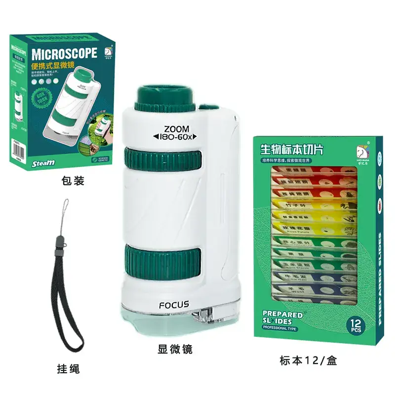 Portable Microscope for Kids 120x Bright Green - Image 11