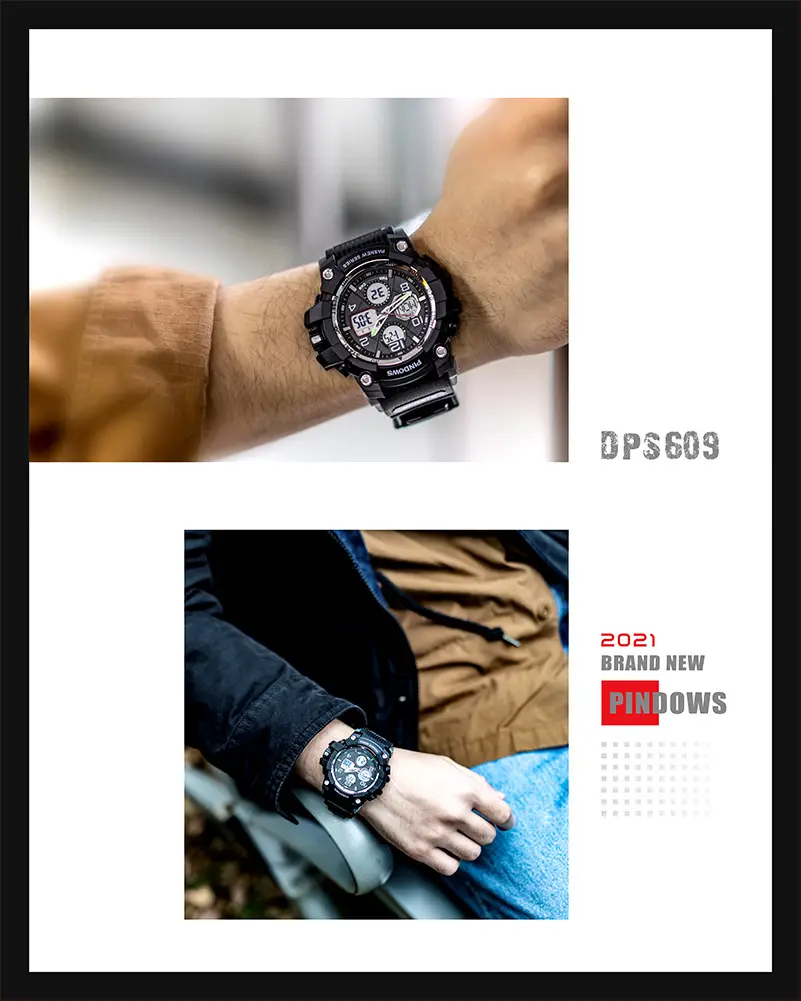 LED Backlight Waterproof Men's Digital Watch — feature 13