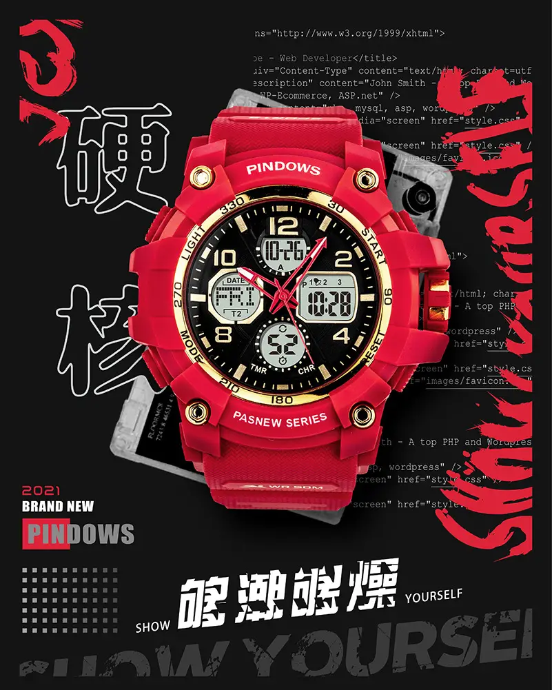LED Backlight Waterproof Men's Digital Watch — feature 5