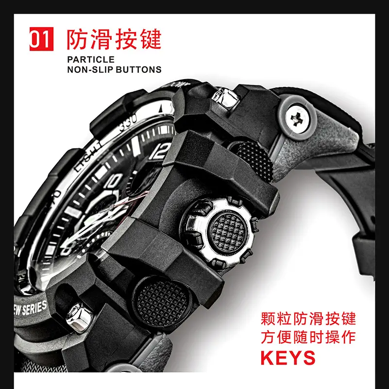 LED Backlight Waterproof Men's Digital Watch — feature 9