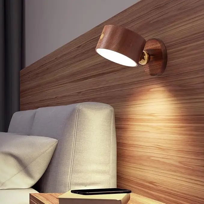 Wooden Magnetic LED Night Light with USB Charging - Image 5