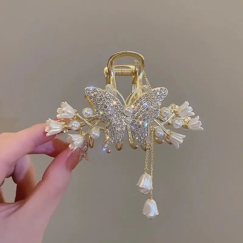 Korean Style Full Diamond Butterfly Hair Clip