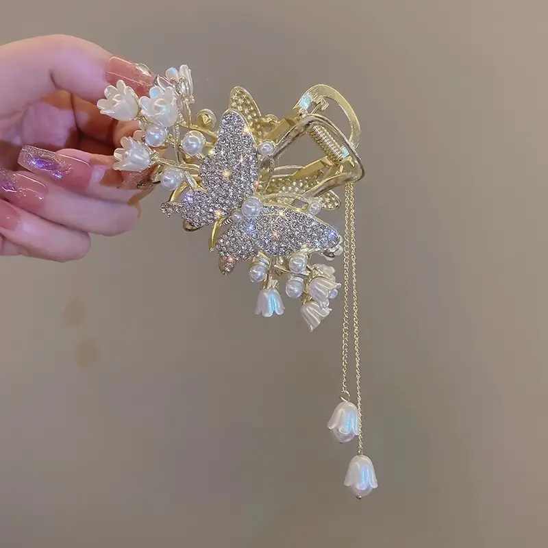 Korean Style Full Diamond Butterfly Hair Clip