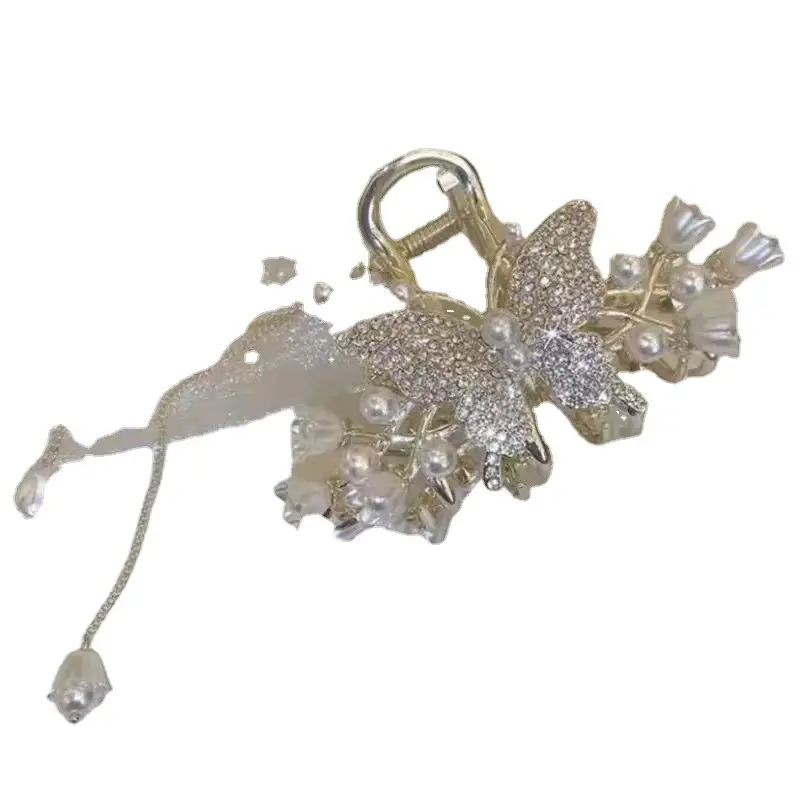 Korean Style Full Diamond Butterfly Hair Clip