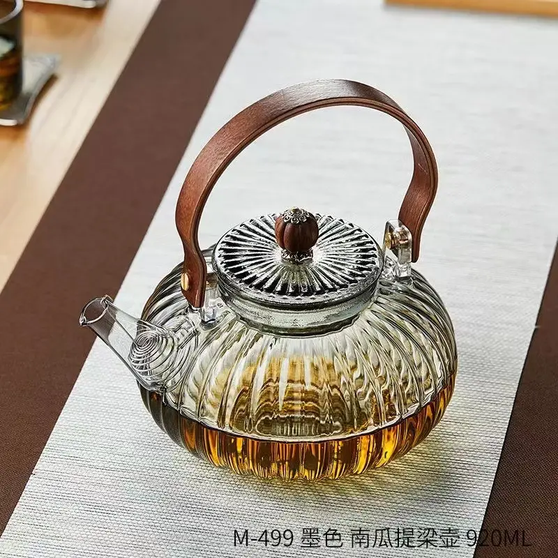 High Temp Glass Tea Pot with Filter & Electric Stove - Image 4