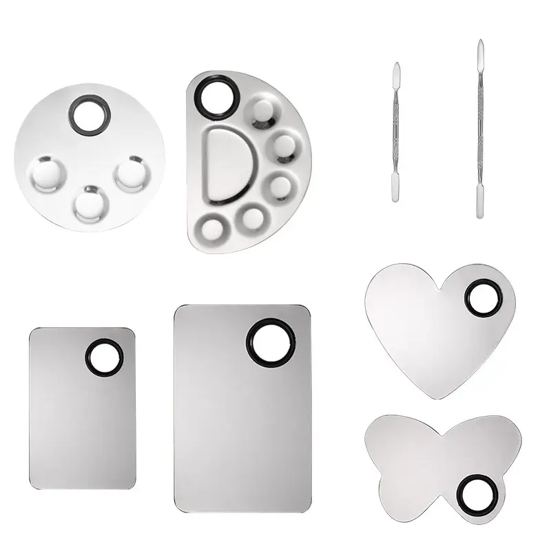 Stainless Steel Makeup Palette Portable with Tuning Stick - Image 12