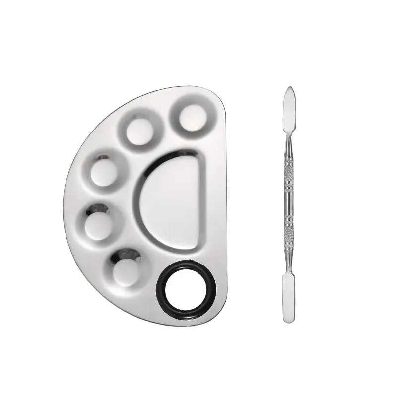 Stainless Steel Makeup Palette Portable with Tuning Stick - Image 2