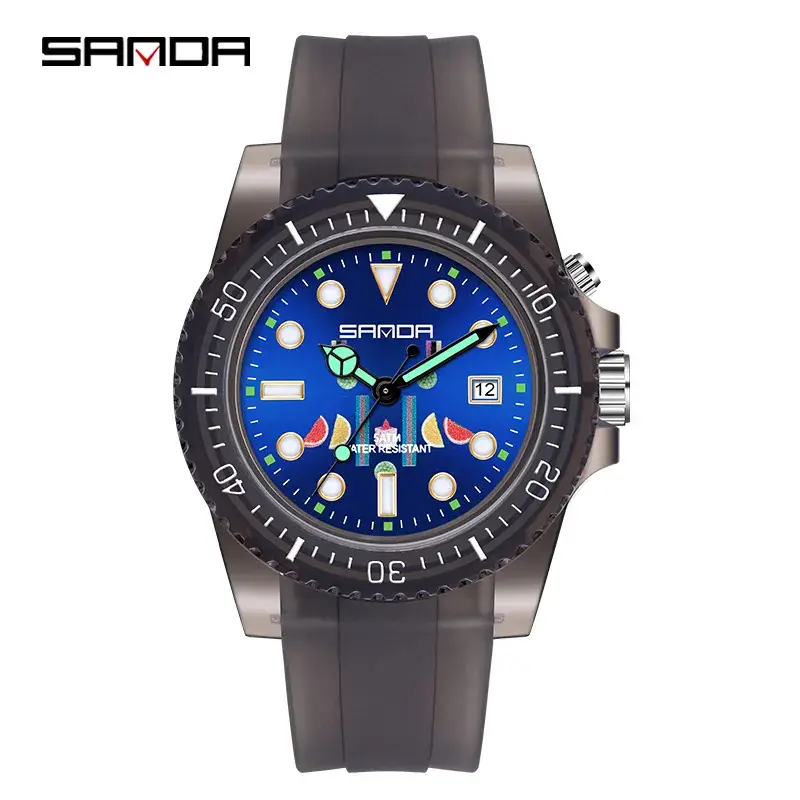 Sanda Waterproof Men's Watch with Calendar & Multi-Language Display - Image 12