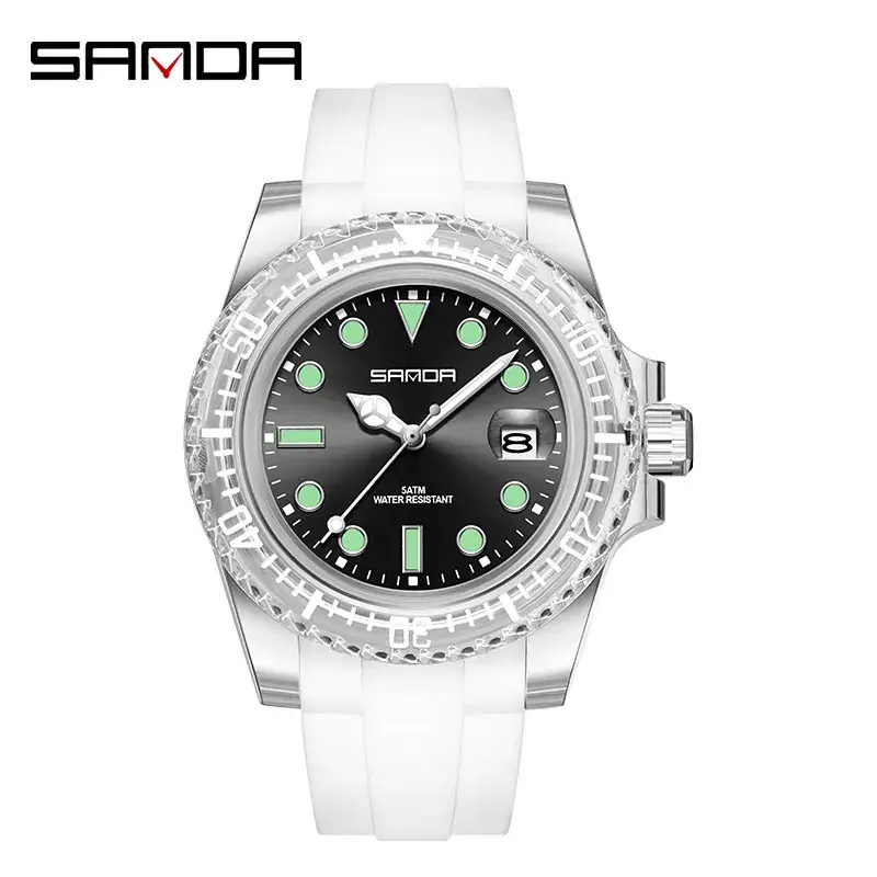 Sanda Waterproof Men's Watch with Calendar & Multi-Language Display - Image 5