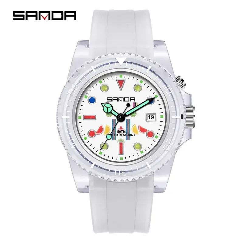 Sanda Waterproof Men's Watch with Calendar & Multi-Language Display - Image 8