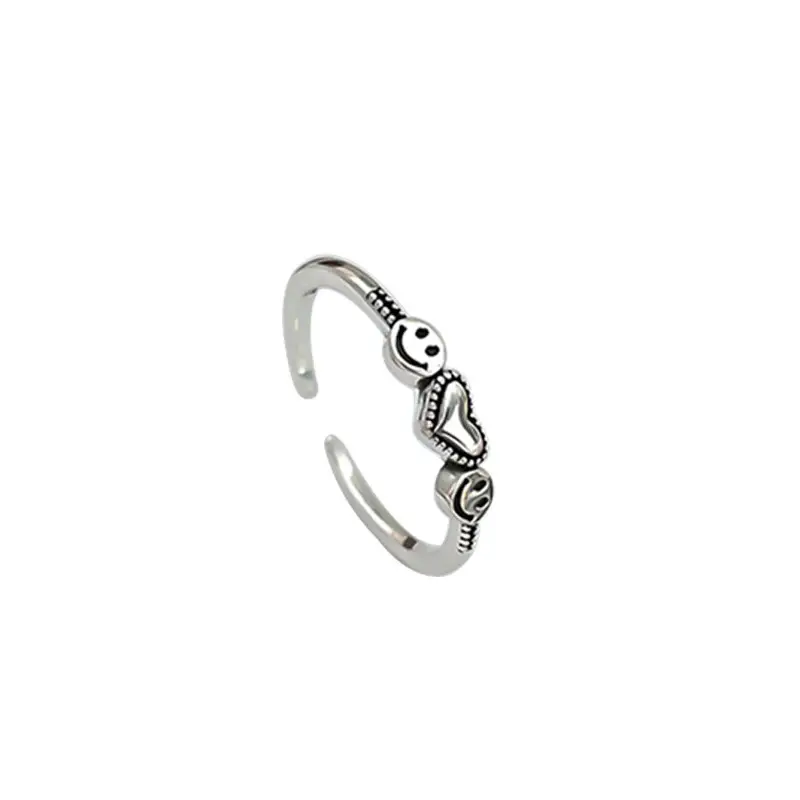 Silver Smiling Face Ring for Women 2022 New Fashion - Image 6